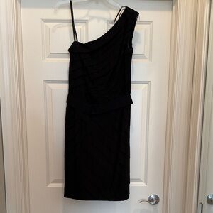 Tadashi Shoji Black One-Shoulder Dress